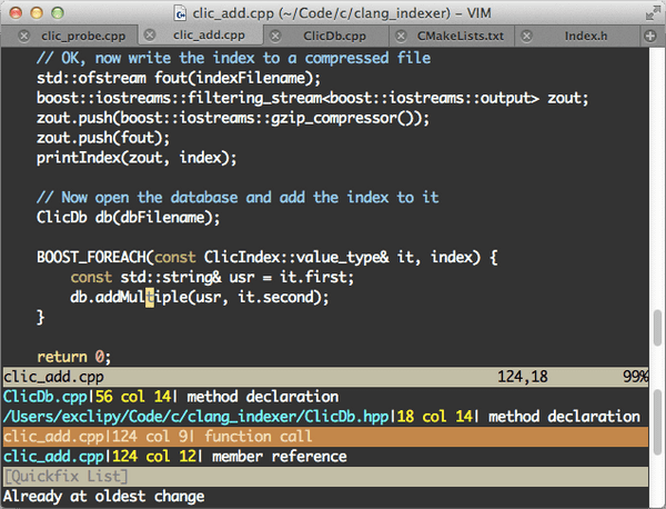Screenshot of CLIC
